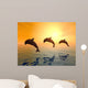 Jumping Dolphins Wall Mural