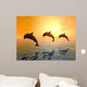 Jumping Dolphins Wall Mural