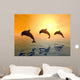 Jumping Dolphins Wall Mural