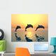 Jumping Dolphins Wall Mural