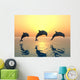 Jumping Dolphins Wall Mural