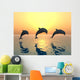 Jumping Dolphins Wall Mural