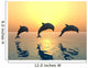 Jumping Dolphins Wall Mural
