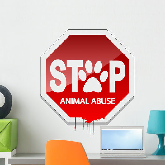 Stop Animal Abuse Wall Decal