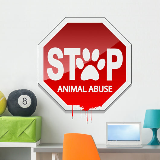 Stop Animal Abuse Wall Decal