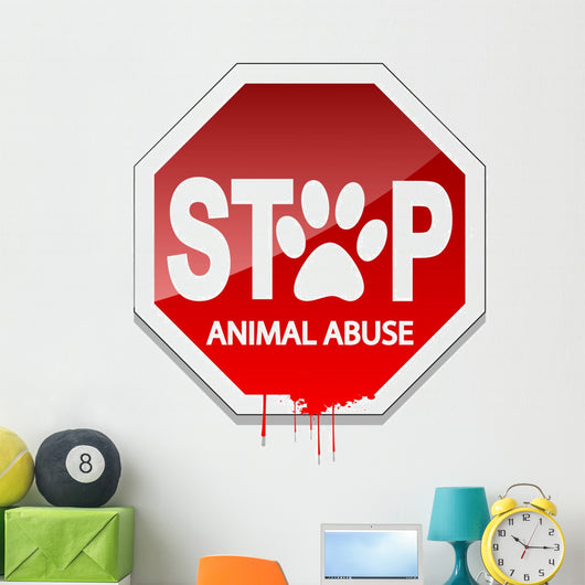 Stop Animal Abuse Wall Decal