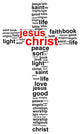 Jesus Christ Word Cloud Concept Wall Decal