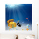 Vector Underwater Treasure Chest Wall Mural