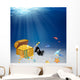 Vector Underwater Treasure Chest Wall Mural