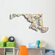 Map Maryland Wall Decal