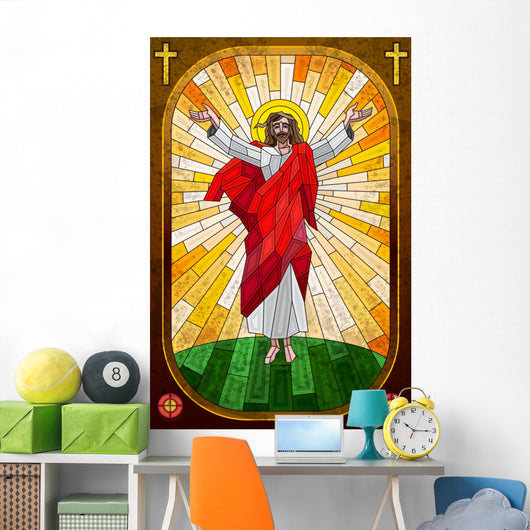 Stained Glass Painting Jesus