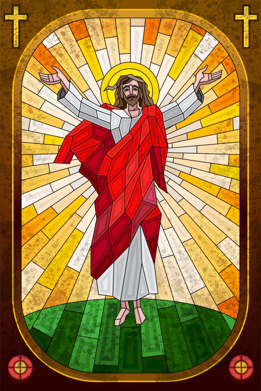 Stained Glass Painting Jesus