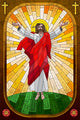 Stained Glass Painting Jesus