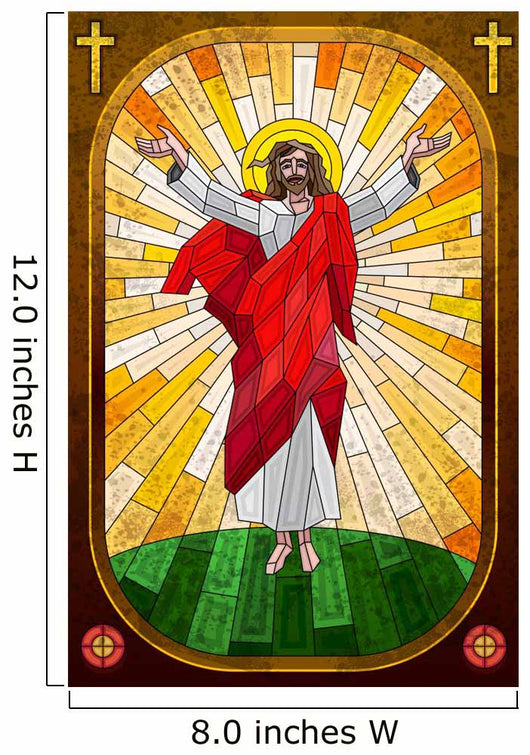 Stained Glass Painting Jesus