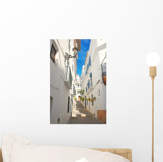 Narrow Street Spanish Village Wall Mural