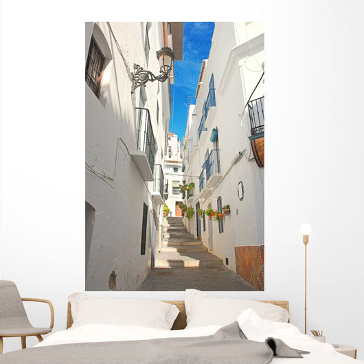 Narrow Street in Spanish Village Wall Mural
