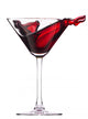 Red Cocktail with Splash