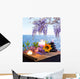 Massage stones, daisies and wisteria - seabed Wall Mural