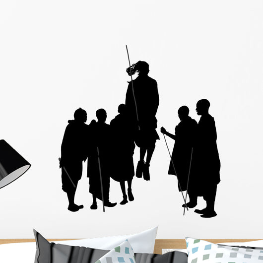 African Dancing People Silhouette