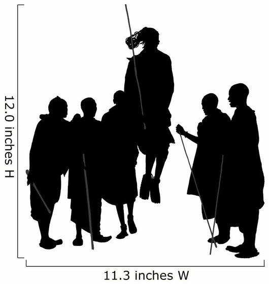 African Dancing People Silhouette