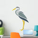 Stylized Great Blue Heron Wall Decal