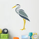 Stylized Great Blue Heron Wall Decal