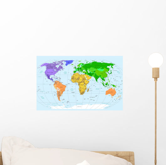 World Map Wall Mural