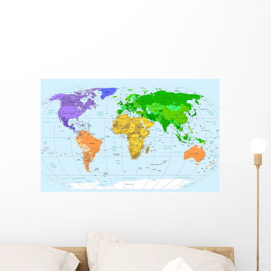 World Map Wall Mural