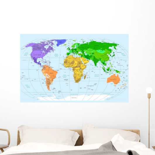 World Map Wall Mural