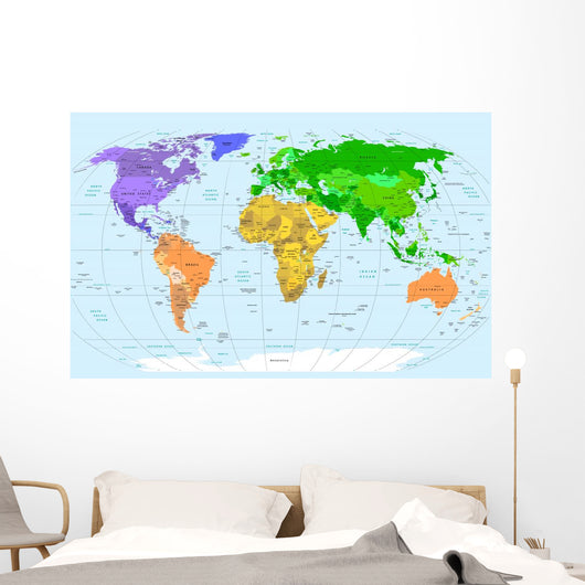 World Map Wall Mural