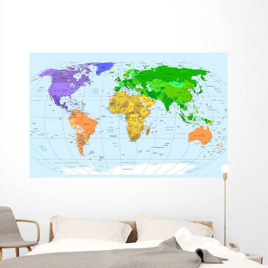 World Map Wall Mural