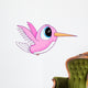Cute Humming bird Vector Illustration Art Wall Decal