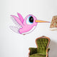 Cute Humming bird Vector Illustration Art Wall Decal