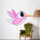 Cute Humming bird Vector Illustration Art Wall Decal