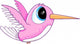 Cute Humming bird Vector Illustration Art Wall Decal