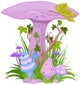 Purple Mushroom Magic Wall Decal
