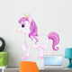 Cute horse princess walking Wall Decal