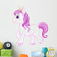 Cute horse princess walking Wall Decal