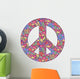 Peace Symbol White Wall Decal