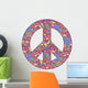 peace symbol on white background Wall Decal