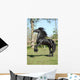 Friesian Stallion Prancing Wall Mural