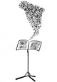 Lectern with Flying Musical