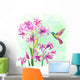 exotic flowers and birds Wall Mural