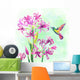 exotic flowers and birds Wall Mural