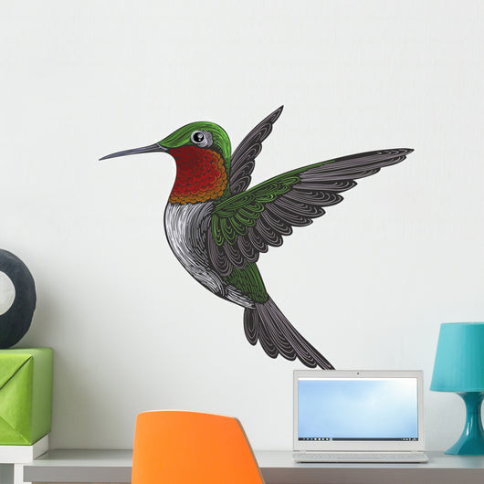Ruby-Throated Hummingbird Wall Mural