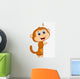 Cute Monkey With Blank Sign Wall Decal