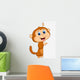 Cute Monkey With Blank Sign Wall Decal