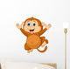 Cute monkey cartoon Wall Decal