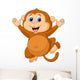 Cute monkey cartoon Wall Decal