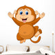 Cute monkey cartoon Wall Decal